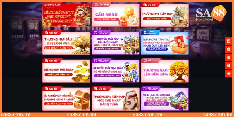 Hướng dẫn cách đăng ký SA88 nhanh chóng, mới nhất năm 2025 4 Người tham gia tạo tài khoản lần đầu nhận được vô vàn ưu đãi